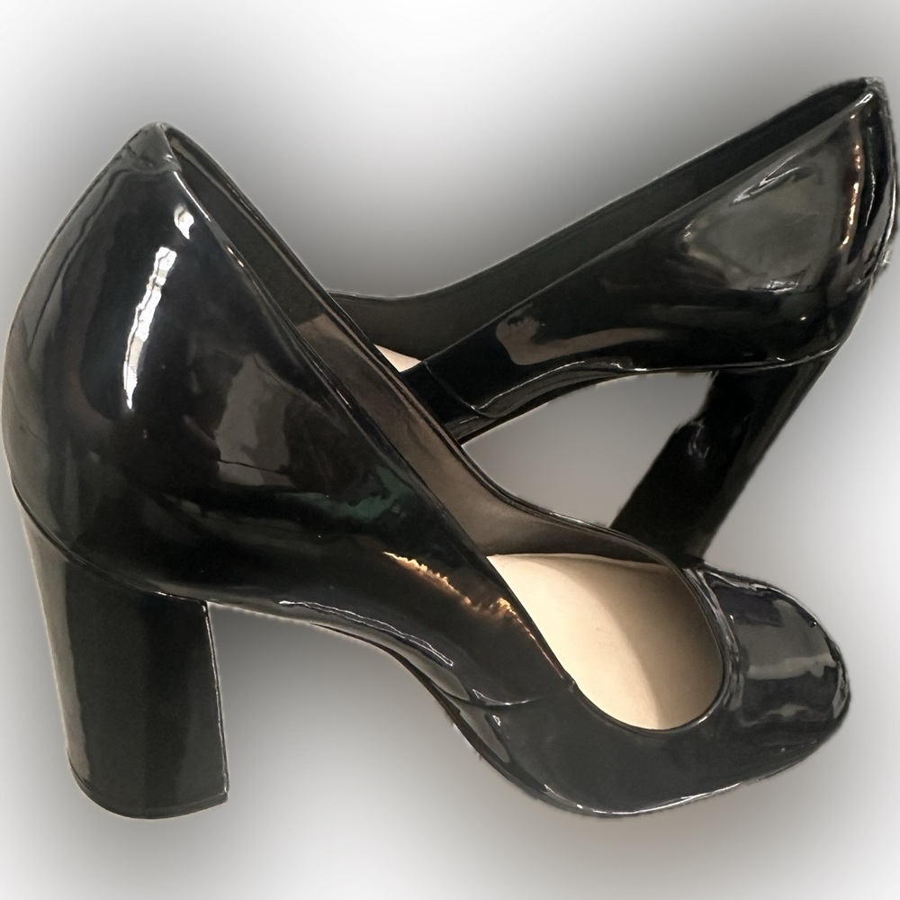 Beautiful Nine West Chunky Heel Patent Leather